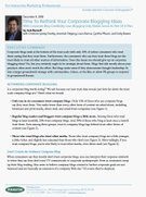 Forrester Finds Consumers Think 84% Of Corporate Blogs Suck