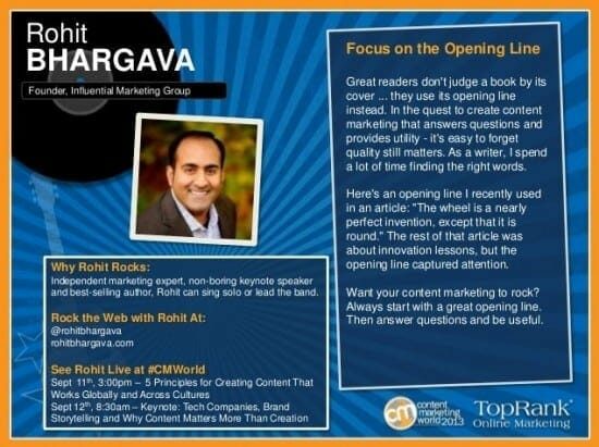 Content-Marketing-Rohit-Bhargava 36 Quick Tips And Examples Of Great Content Marketing: Content Marketing Rohit Bhargava