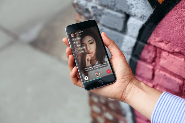 Screen from the Tribe video chat app
