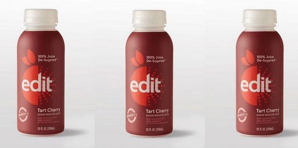 Bottles of Edit de-sugared juice