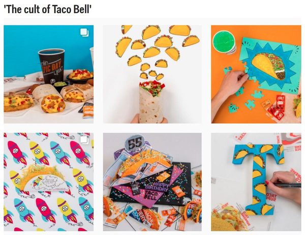 Taco Bell fan created social media post