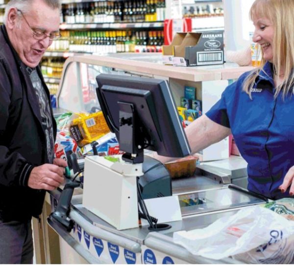 Tesco slow checkout lane at a supermarket