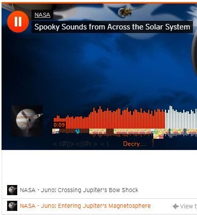 NASA sounds of space Halloween soundtrack artwork