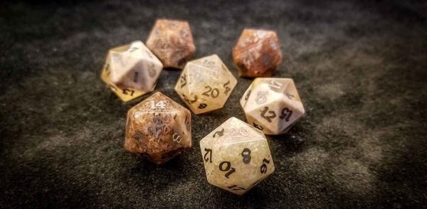 Gaming dice carved from human bone