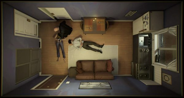 Scene from the interactive game 12 Minutes