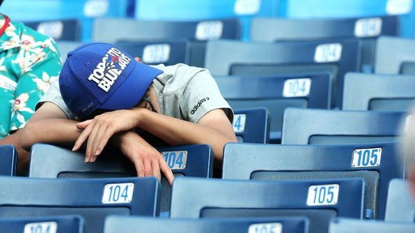 Empty stadium seats illustrating baseball's boredom problem
