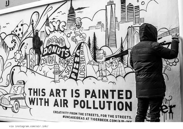 Air-Ink, ink made from captured air pollution