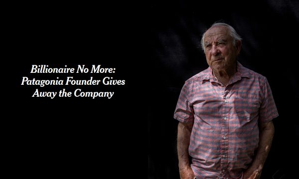 Patagonia founder Yvon Chouinard, who gave away his company