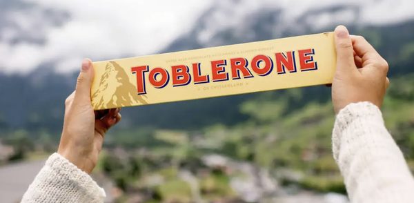 Toblerone packaging featuring the Matterhorn mountain logo