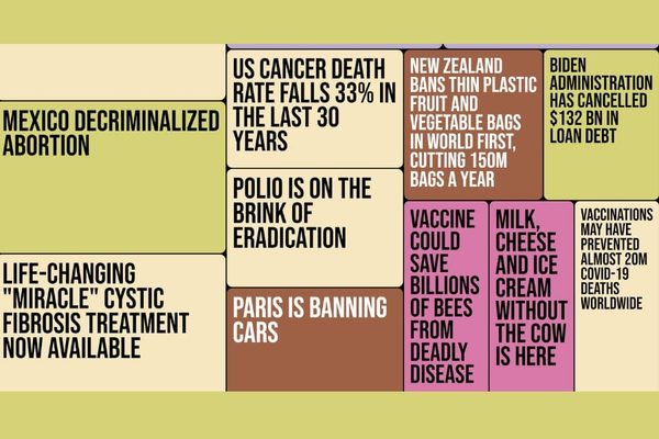 The Most Positive and Uplifting News From 2023 … in an Infographic