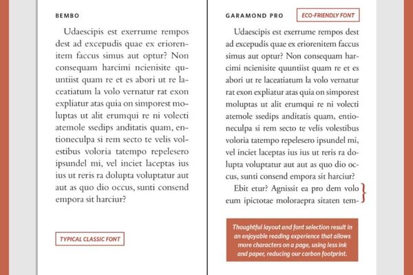 Harper Collins Identifies Eco-Friendly Fonts to Save Thousands of Trees and Reduce Paper Usage
