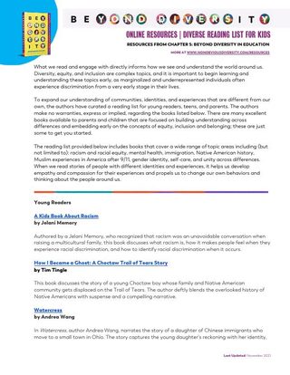 Diverse Reading List For Kids thumbnail