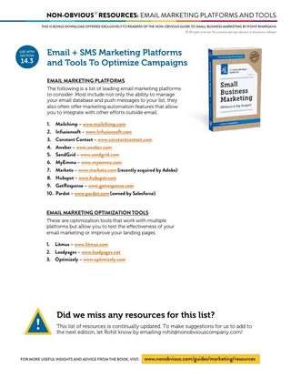 Email Marketing Platforms + Tools (Chapter 14) thumbnail