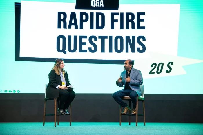 Rohit taking questions at a Rapid Fire Session