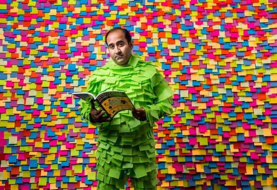Headshot: Rohit in the Post-It Note suit