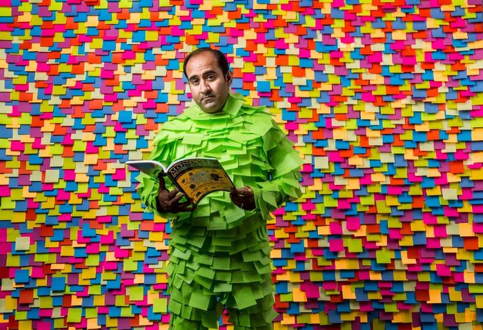 Headshot: Rohit in the Post-It Note suit