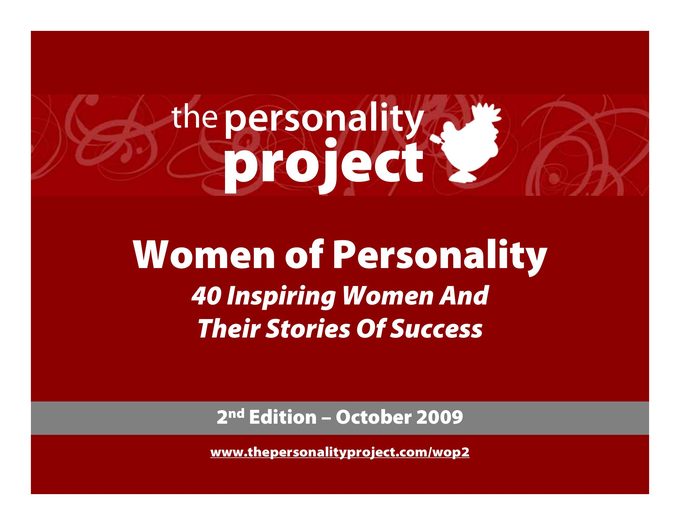 The opening slide of The Personality Project: Women of Personality (2nd edition)